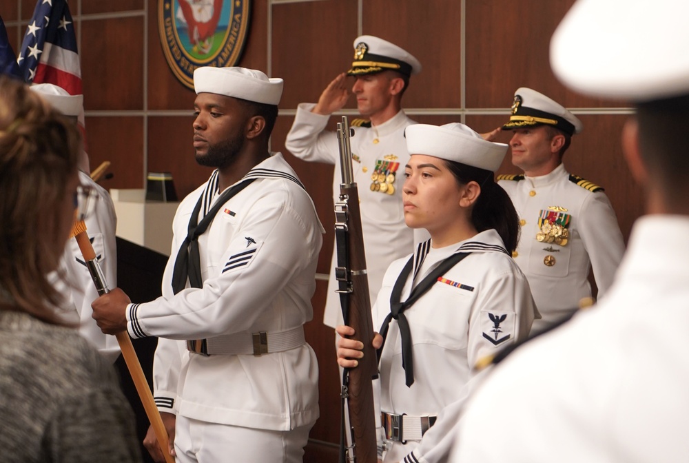 Commander Takach Retirement Ceremony onboard Cheatham Annex