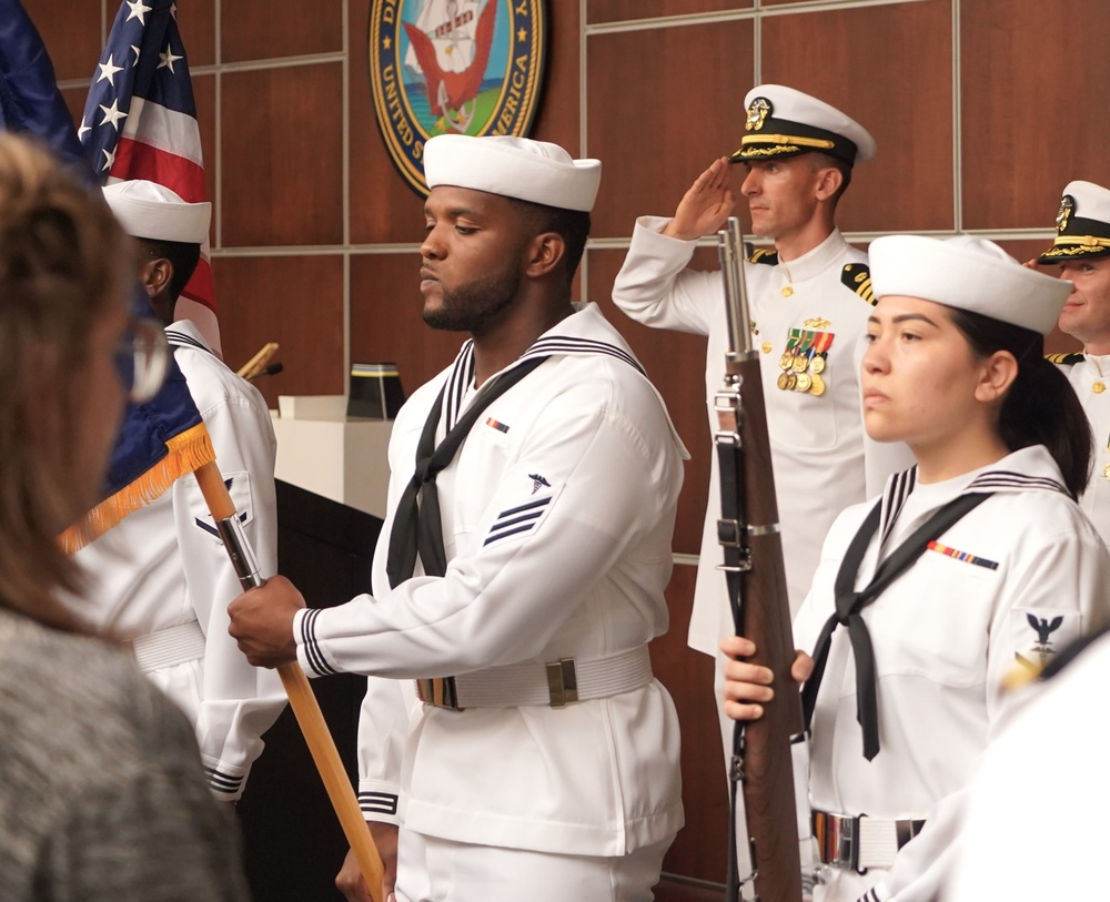 Commander Takach Retirement Ceremony onboard Cheatham Annex