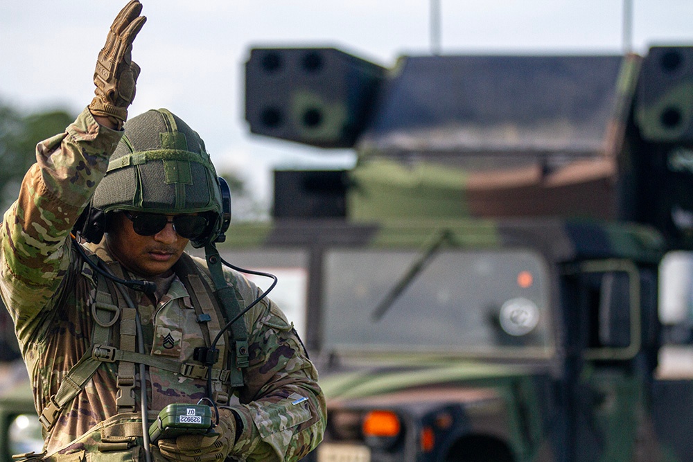 3-265th Air Defense Artillery Regiment Soldiers train in Camp Shelby during XCTC