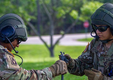 3-265th Air Defense Artillery Regiment Soldiers train in Camp Shelby during XCTC