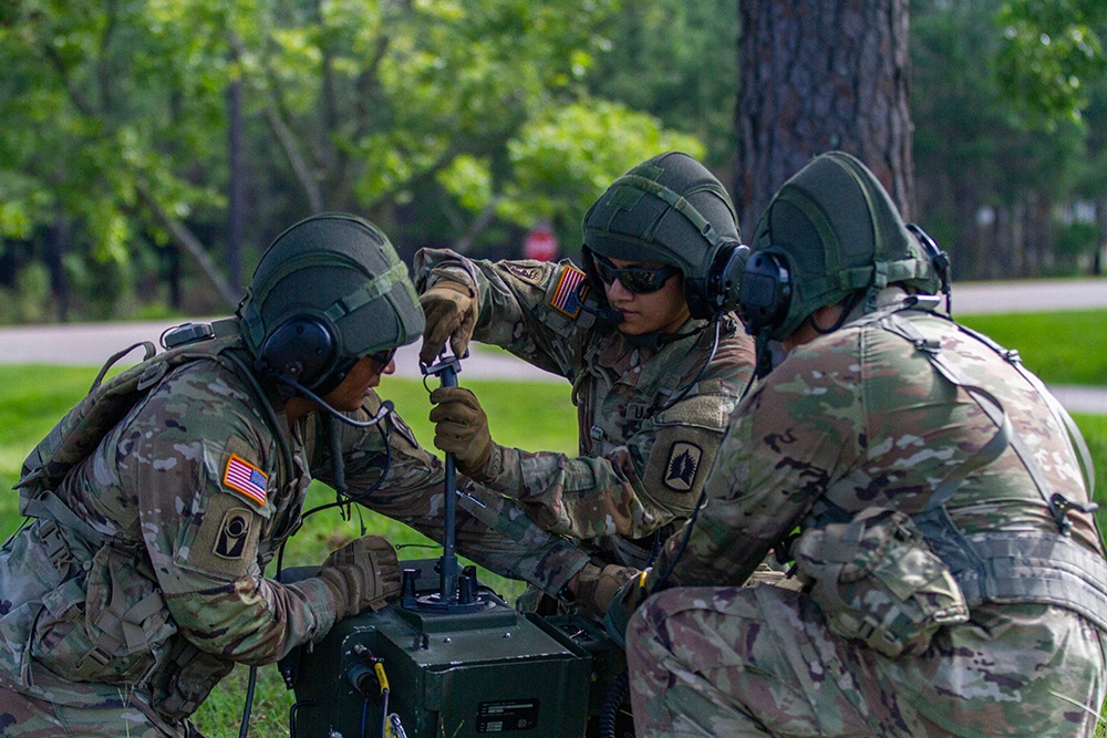 3-265th Air Defense Artillery Regiment Soldiers train in Camp Shelby during XCTC