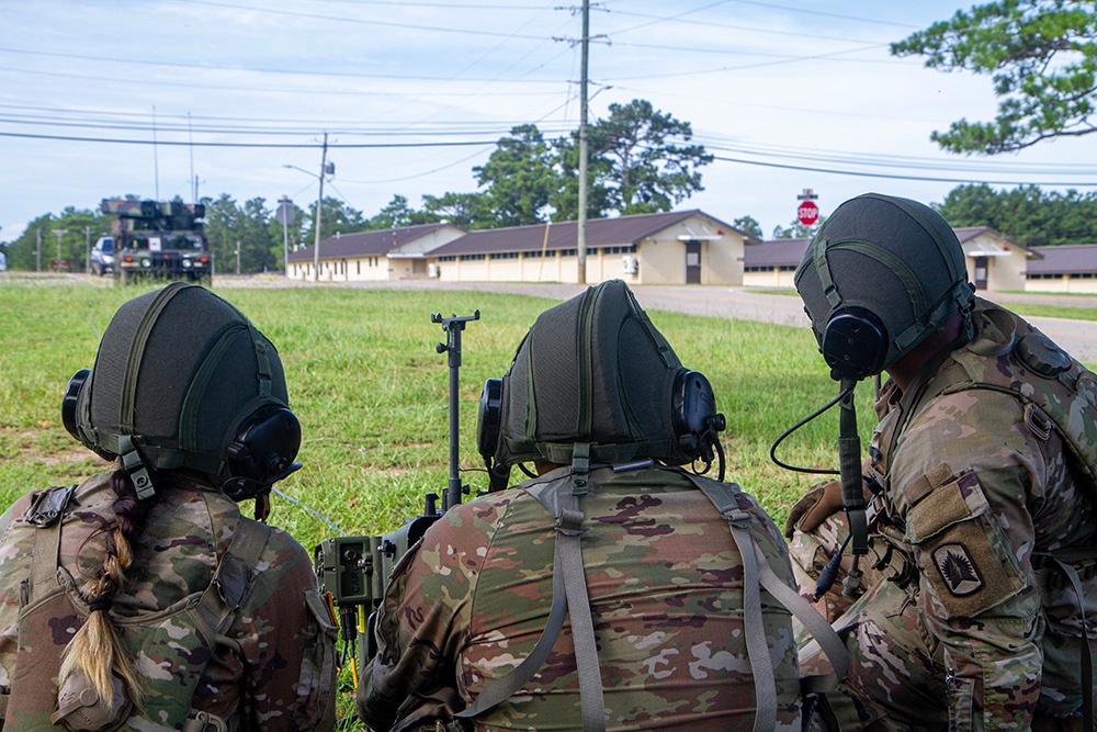 3-265th Air Defense Artillery Regiment Soldiers train in Camp Shelby during XCTC