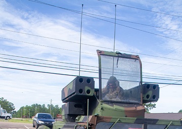 3-265th Air Defense Artillery Regiment Soldiers train in Camp Shelby during XCTC