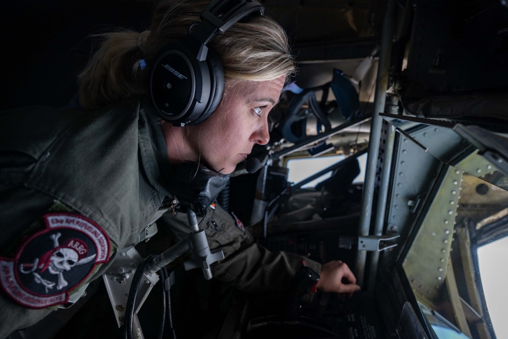 KC-135 refuels F-18s at RIMPAC 2024