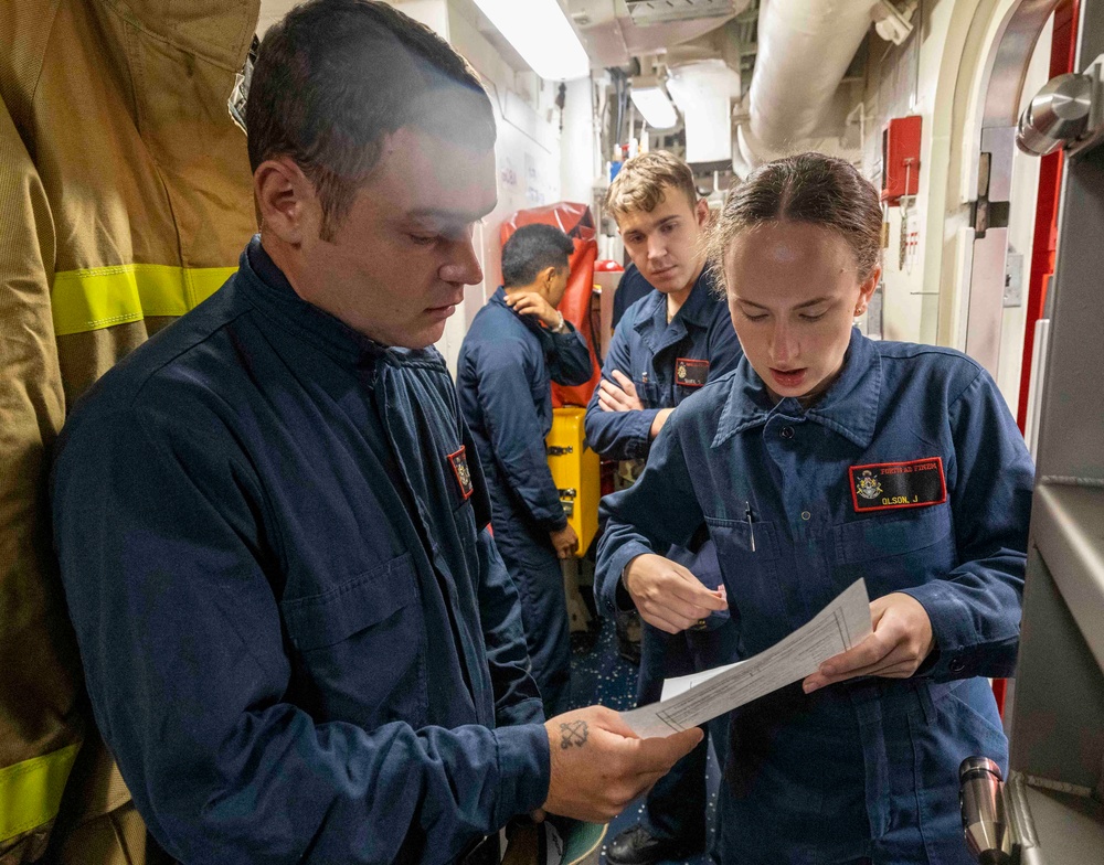 USS Rafael Peralta (DDG 115) Conducts General Quarters Drill
