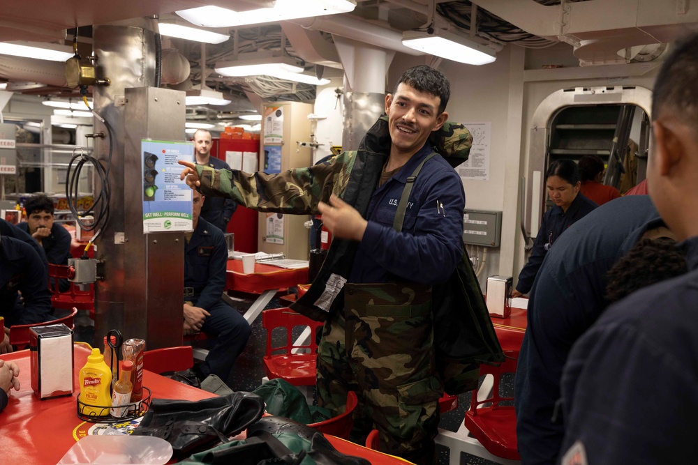 USS Rafael Peralta (DDG 115) Conducts General Quarters Drill