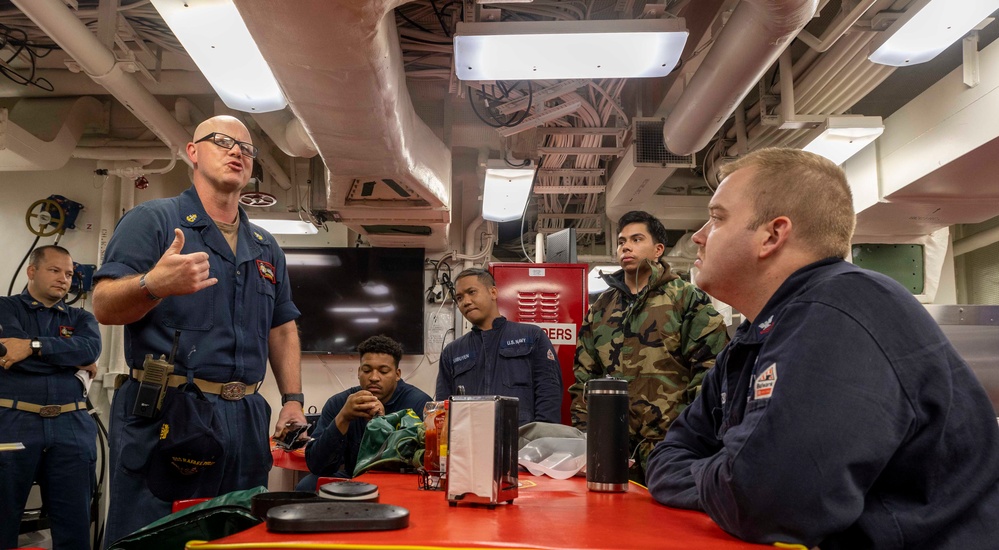 USS Rafael Peralta (DDG 115) Conducts General Quarters Drill