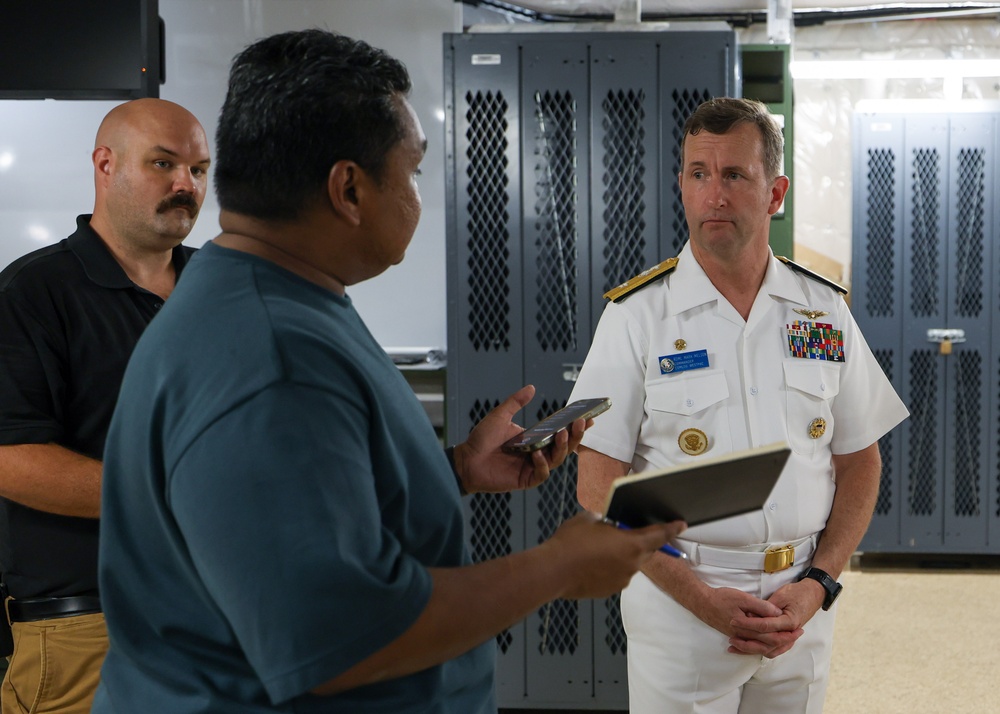 Military Sealift Command USNS City of Bismarck (T-EPF 14) Supports an Interview with Local Media at Changi Naval Base, Singapore