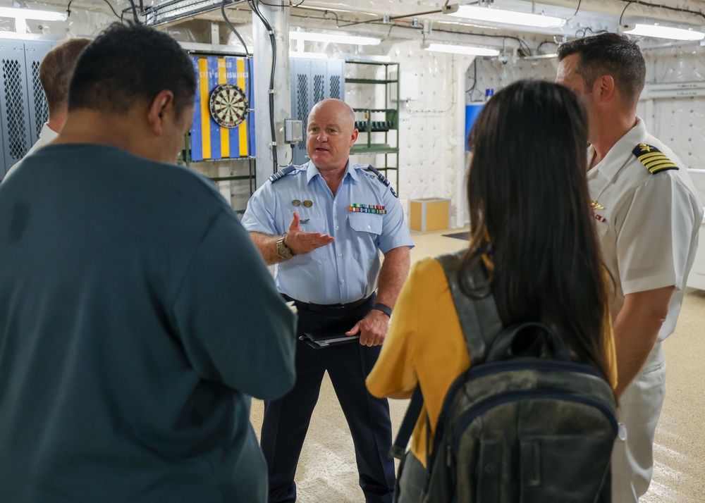 Military Sealift Command USNS City of Bismarck (T-EPF 14) Supports an Interview with Local Media at Changi Naval Base, Singapore