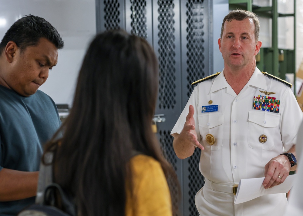 Military Sealift Command USNS City of Bismarck (T-EPF 14) Supports an Interview with Local Media at Changi Naval Base, Singapore