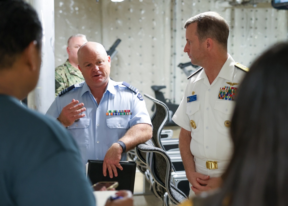 Military Sealift Command USNS City of Bismarck (T-EPF 14) Supports an Interview with Local Media at Changi Naval Base, Singapore