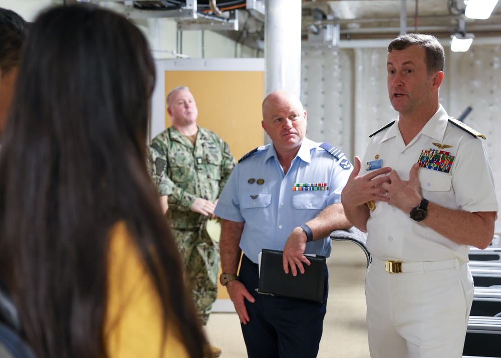 Military Sealift Command USNS City of Bismarck (T-EPF 14) Supports an Interview with Local Media at Changi Naval Base, Singapore