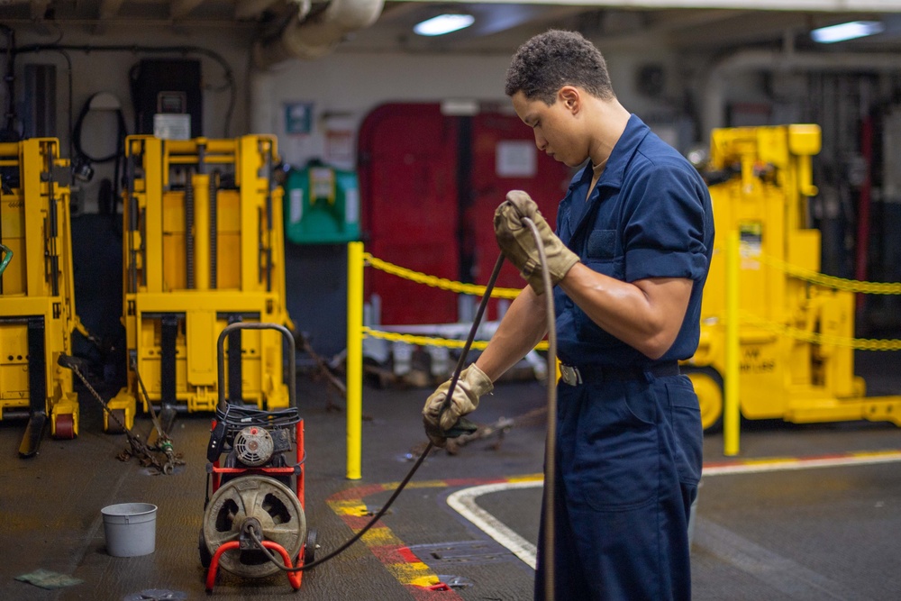 Hull Maintenance Technicians Conduct Routine Operations Aboard USS Theodore Roosevelt