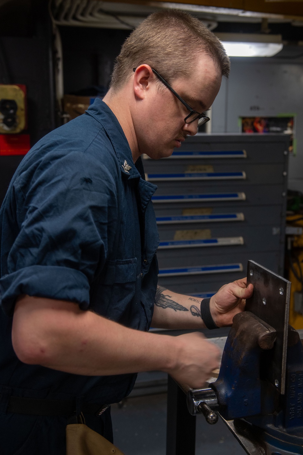 Hull Maintenance Technicians Conduct Routine Operations Aboard USS Theodore Roosevelt