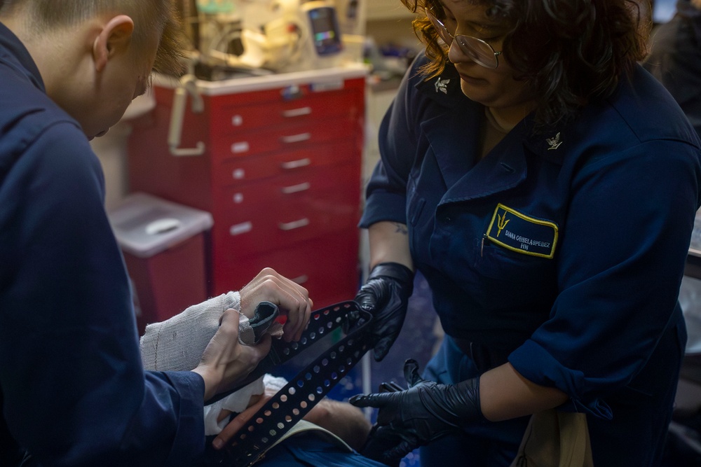 Mass Casualty Drill Aboard USS Tripoli