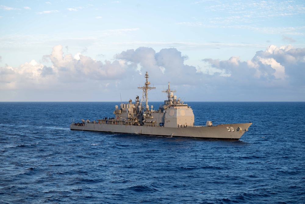 USS Princeton steams in the Pacific Ocean during RIMPAC 2024