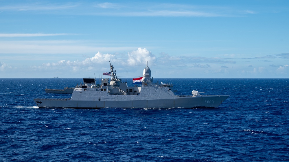 Sailing in formation during RIMPAC 2024