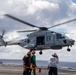 A Royal Netherlands Navy NH-90 NATO Frigate Helicopter Prepares to land on the Flight Deck of USS Carl Vinson (CVN 70) During RIMPAC 2024.