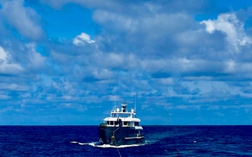 U.S. Coast Guard completes successful rescue, tow of motor yacht Black Pearl 1 to the Republic of Palau