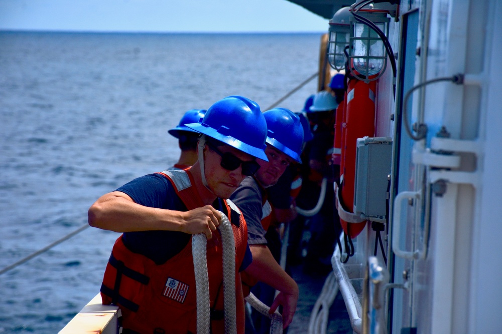 U.S. Coast Guard completes successful rescue, tow of motor yacht Black Pearl 1 to the Republic of Palau