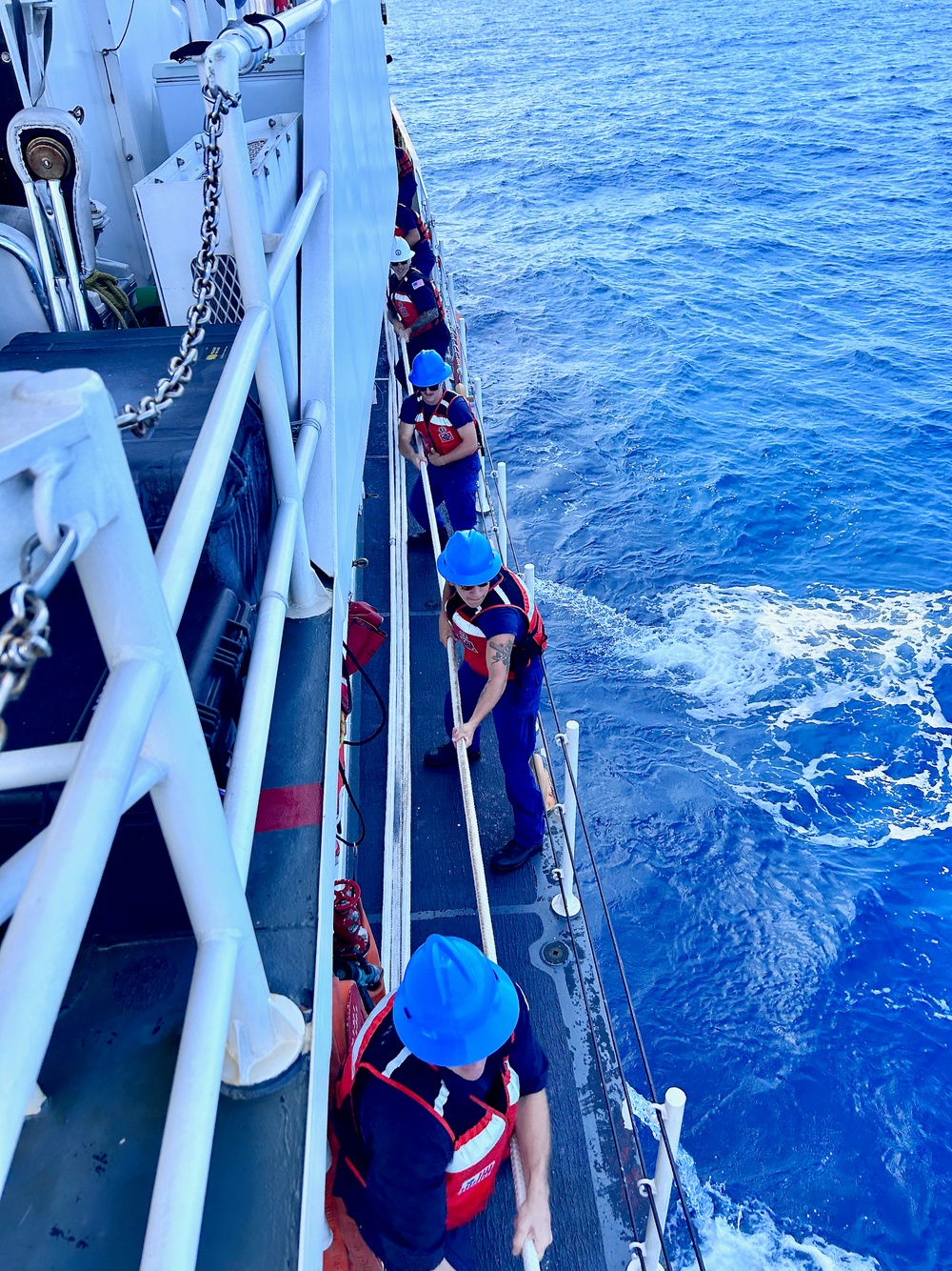 U.S. Coast Guard completes successful rescue, tow of motor yacht Black Pearl 1 to the Republic of Palau