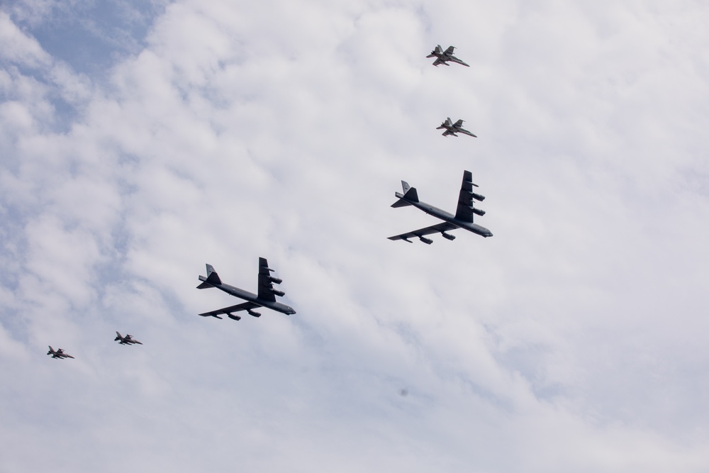 U.S. Air Force B-52H Stratofortress Arrive at MKAB