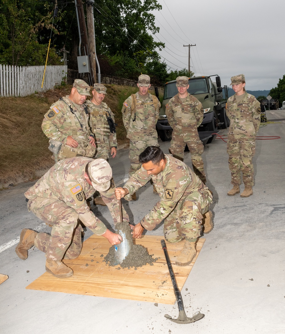 Pa. National Guard engineers lay groundwork for static display installation