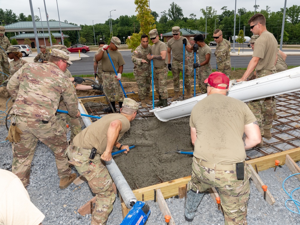 Pa. National Guard engineers lay groundwork for static display installation