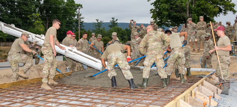 Pa. National Guard engineers lay groundwork for static display installation