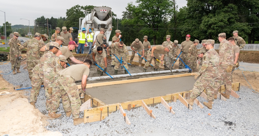 Pa. National Guard engineers lay groundwork for static display installation