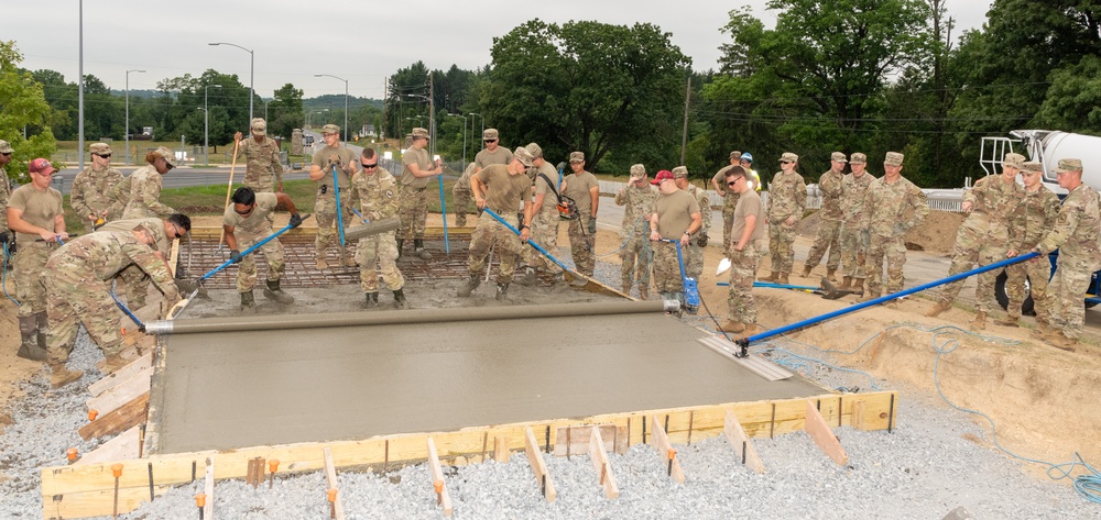 Pa. National Guard engineers lay groundwork for static display installation