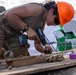 US Army Soldiers construct a dormitory during Tamiok Strike 2024