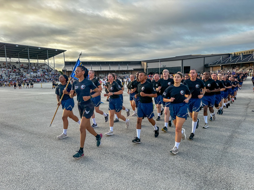 Flights 472-487 ; Department of the Air Force Basic Military Training Airman's Run