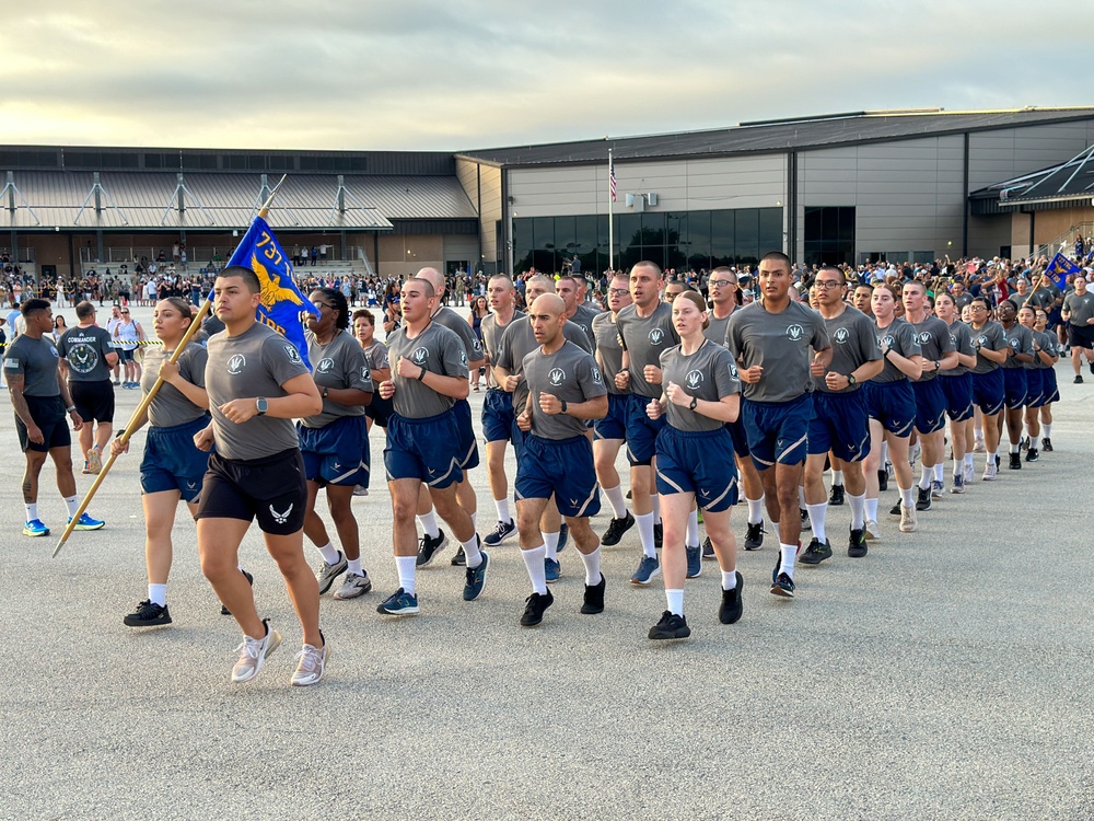 Flights 472-487 ; Department of the Air Force Basic Military Training Airman's Run