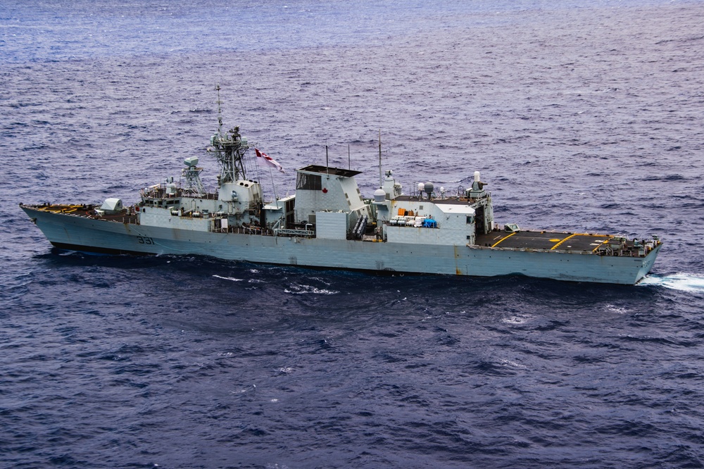 HMCS Vancouver Sails During RIMPAC 2024