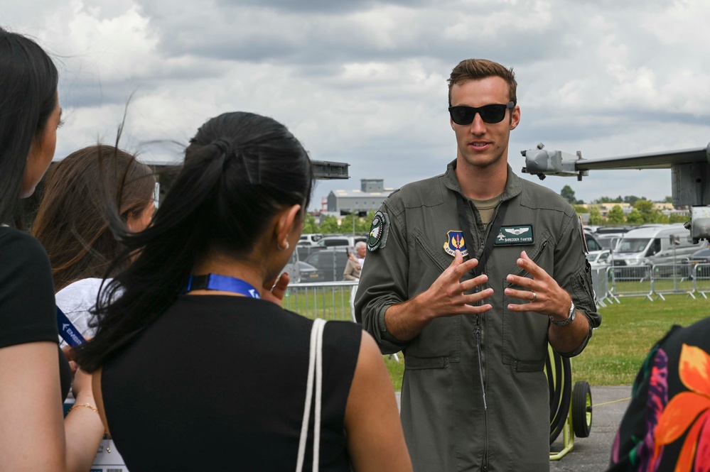 The United States Air Force participates in the 2024 Farnborough International Airshow