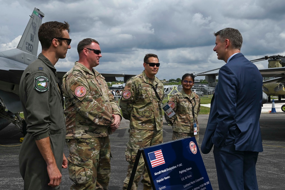 The United States Air Force participates in the 2024 Farnborough International Airshow