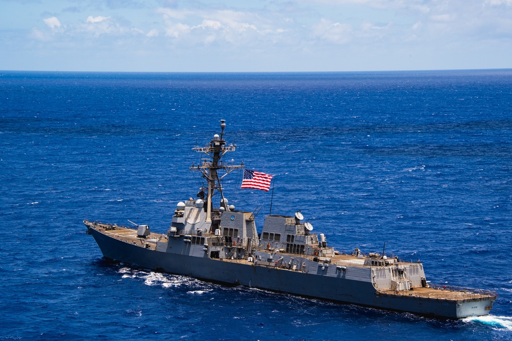 USS Kidd Sails During RIMPAC 2024