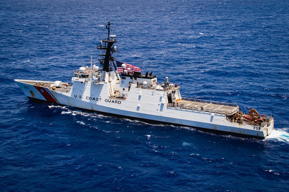 USCGC Midgett Sails During RIMPAC 2024