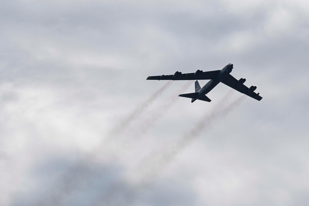 B-52 Flyover at the 2024 Farnborough International Airshow