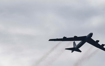 B-52 Flyover at the 2024 Farnborough International Airshow