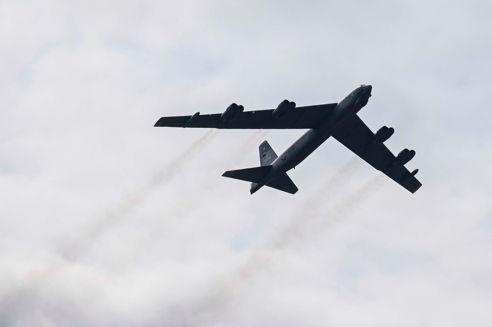 B-52 Flyover at the 2024 Farnborough International Airshow