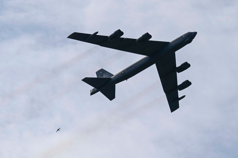 B-52 Flyover at the 2024 Farnborough International Airshow