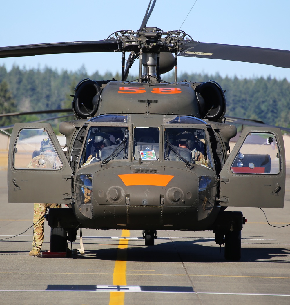 Washington National Guard Helicopter prepares for deployment in support of wildland firefighting efforts