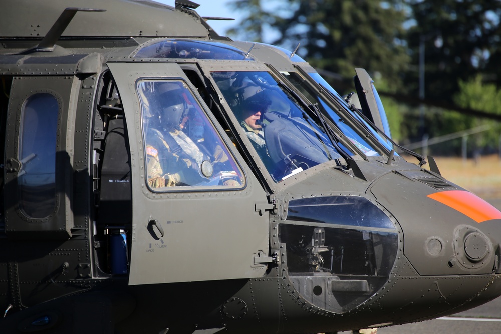 Washington National Guard Helicopter prepares for deployment in support of wildland firefighting efforts