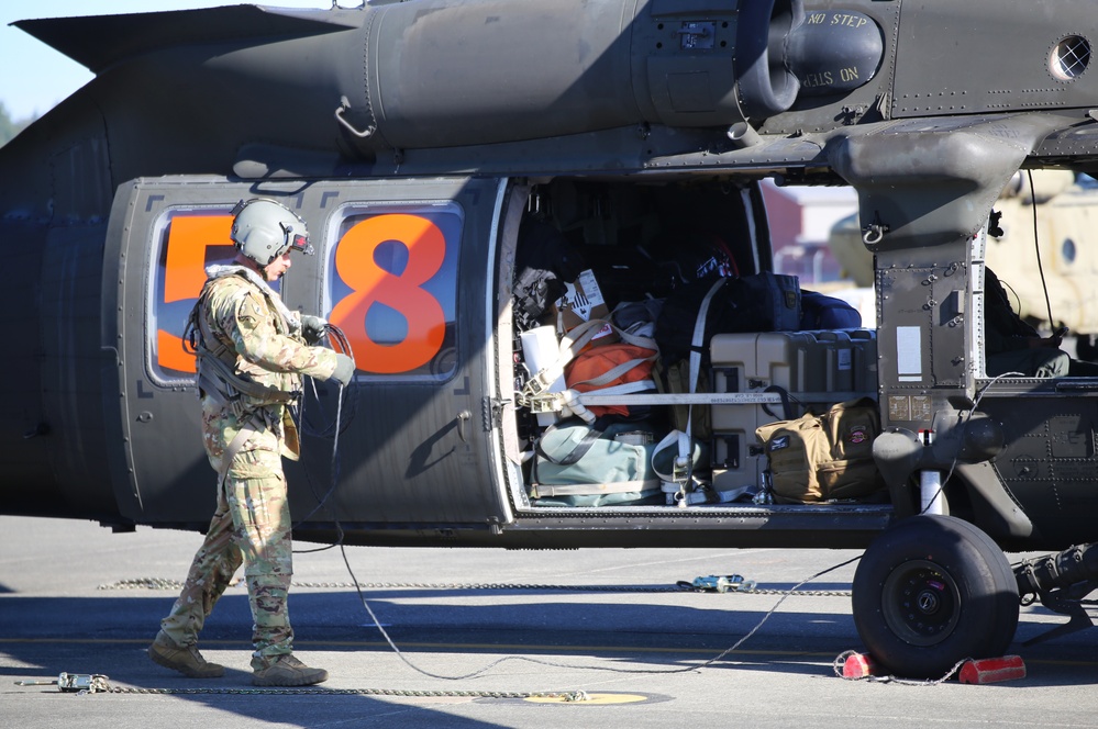 Washington National Guard Helicopter prepares for deployment in support of wildland firefighting efforts