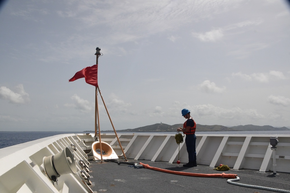 Coast Guard Cutter Stone transits toward Guantánamo Bay, Cuba