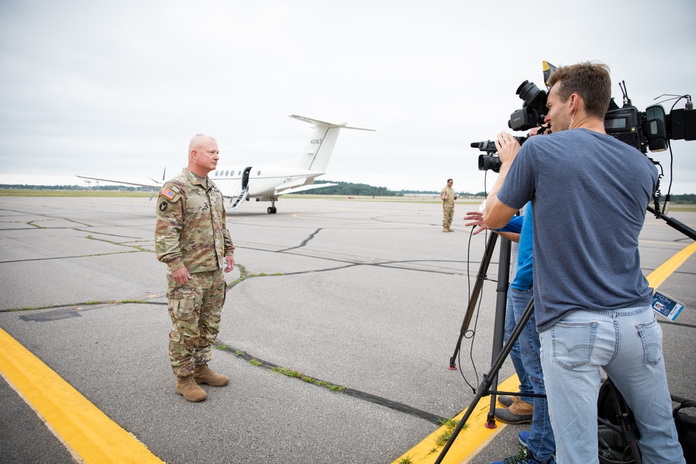 Iowa media interviews General Derek Adams