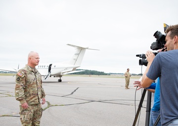 Iowa media interviews General Derek Adams