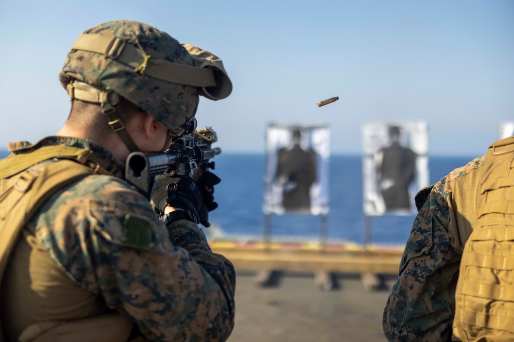 BLT 1/8, 24th MEU (SOC) Deck Shoot on USS Wasp (LHD 1)